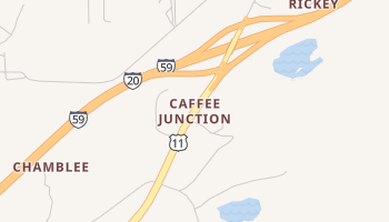 Caffee Junction, Alabama map