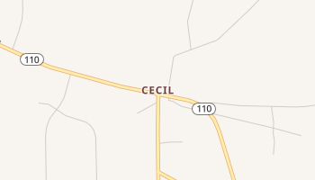 Cecil, Alabama map