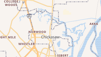 Chickasaw, Alabama map