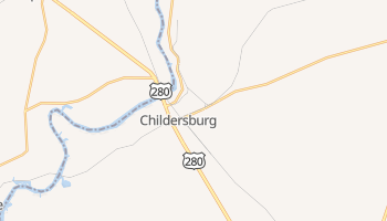 Childersburg, Alabama map