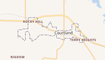 Courtland, Alabama map
