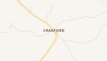 Cragford, Alabama map