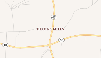 Dixons Mills, Alabama map