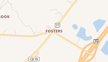 Fosters, Alabama map