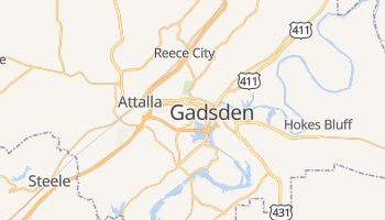 Gadsden, Alabama map