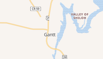 Gantt, Alabama map