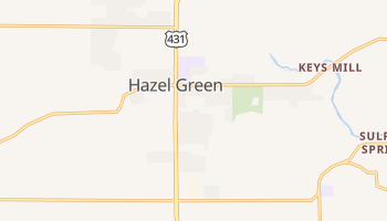 Hazel Green, Alabama map