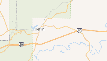 Heflin, Alabama map