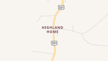 Highland Home, Alabama map