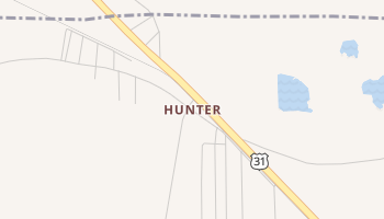 Hunter, Alabama map