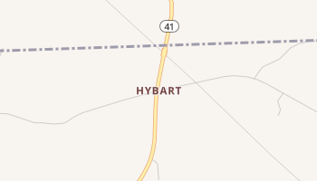 Hybart, Alabama map