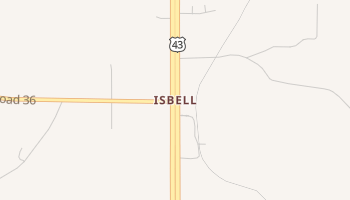 Isbell, Alabama map