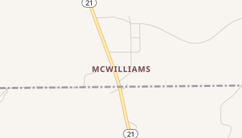 McWilliams, Alabama map