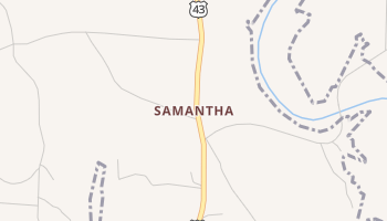 Samantha, Alabama map