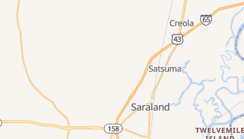 Saraland, Alabama map