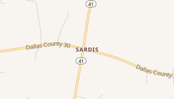Sardis, Alabama map