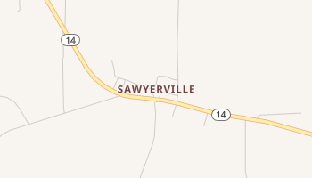 Sawyerville, Alabama map