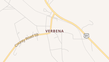 Verbena, Alabama map