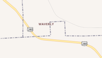 Waverly, Alabama map