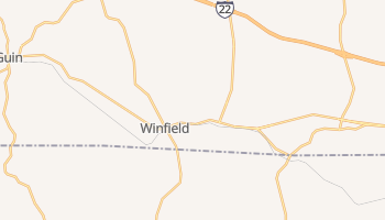 Winfield, Alabama map