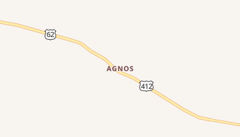 Agnos, Arkansas map