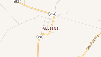 Alleene, Arkansas map