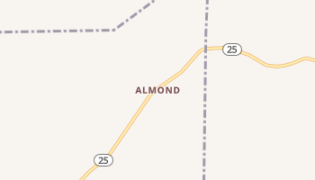 Almond, Arkansas map