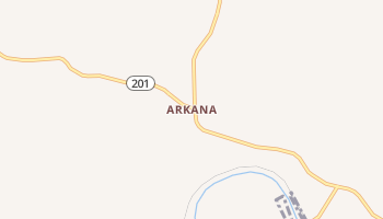 Arkana, Arkansas map