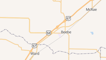 Beebe, Arkansas map