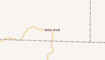 Ben Hur, Arkansas map