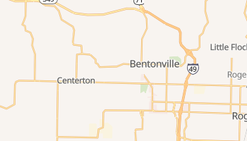 Bentonville, Arkansas map