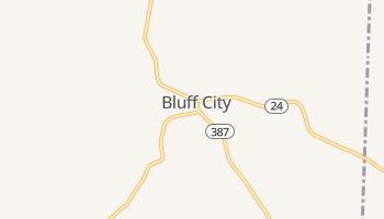 Bluff City, Arkansas map
