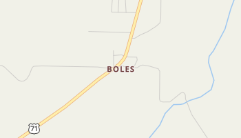 Boles, Arkansas map