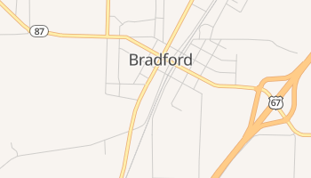 Bradford, Arkansas map