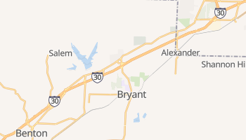 Bryant, Arkansas map