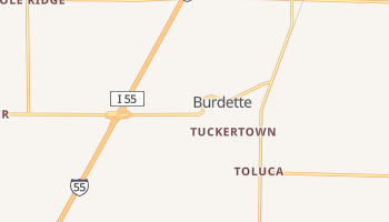 Burdette, Arkansas map