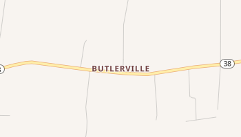Butlerville, Arkansas map
