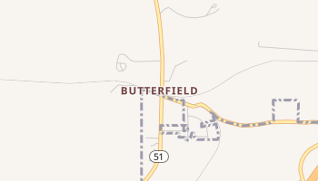 Butterfield, Arkansas map