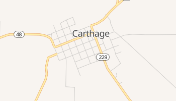 Carthage, Arkansas map