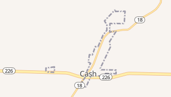 Cash, Arkansas map