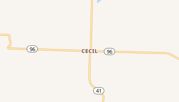 Cecil, Arkansas map