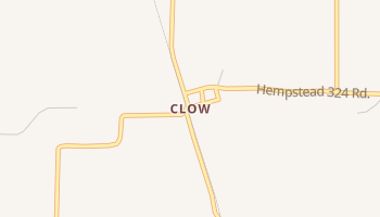 Clow, Arkansas map