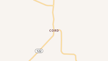 Cord, Arkansas map