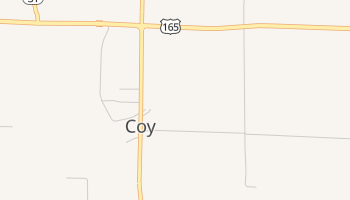 Coy, Arkansas map