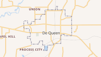 De Queen, Arkansas map