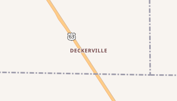 Deckerville, Arkansas map