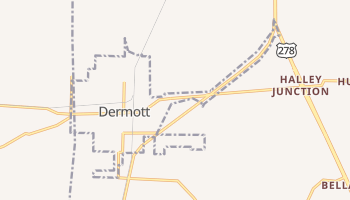 Dermott, Arkansas map