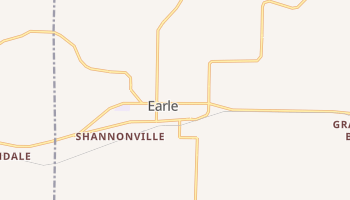 Earle, Arkansas map