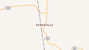 Evansville, Arkansas map