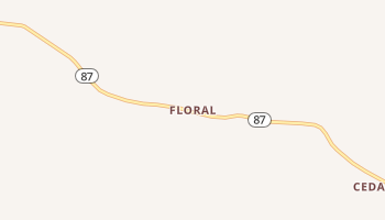 Floral, Arkansas map